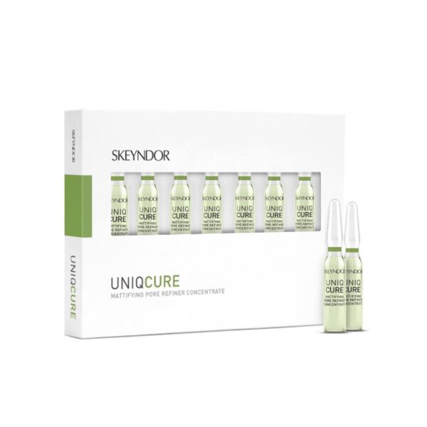 Матуючий концентрат від розширених пор Skeyndor Uniqcure Mattifying pore refiner concentrate 7 ампул по 2мл